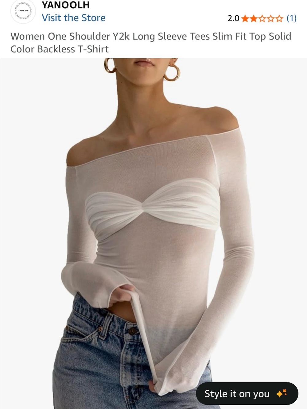 Women one shoulder top